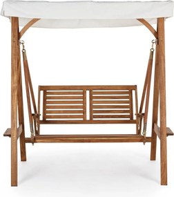 Градинска люлка от масивно дърво в естествен цвят Noemi – Bizzotto