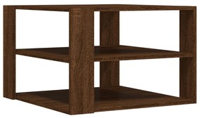 834256 vidaXL Кафе маса, кафяв дъб, 58x58x40 см, инженерно дърво