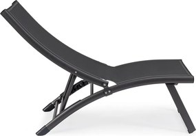 Антрацитен градински шезлонг метален Taylor – Bizzotto