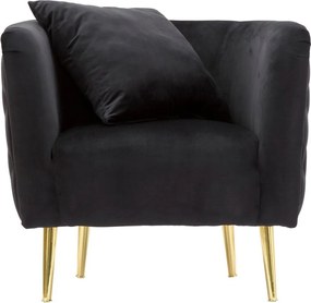Черно кадифено кресло Bucarest – Mauro Ferretti
