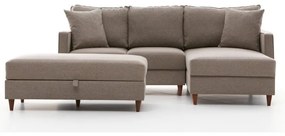 Бежов ъглов диван (десен ъгъл) Eva – Balcab Home