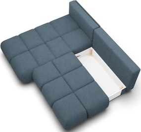 Ъглов Диван Лимо - Син - Ляв