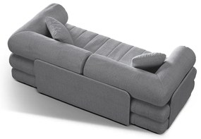 Светлосив сгъваем диван от прежда с примки от букле 206 cm Kemi – Cosmopolitan Design