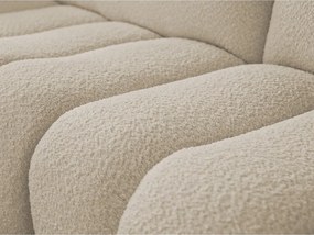 Бежов ъглов диван от прежда с примки от букле (ляв ъгъл) Azra – Bobochic Paris