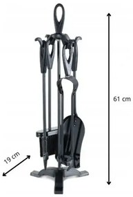 Комплект за камина със стойка - аксесоари от 4 части за камина и скара