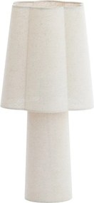 Бяла настолна лампа с текстилен абажур (височина 50 cm) Musaby – Light &amp; Living