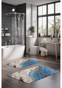 Сини килими за баня в комплект от 2 бр. 60x100 cm – Foutastic