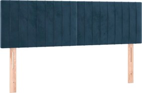 346254 vidaXL Горни табли за легло, 2 бр, тъмносини, 72x5x78/88 см, кадифе