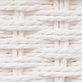 Комплект от 2 коша за съхранение 5five Costa, Хартия и памук, Бели