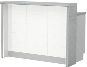 Островна кухненска пейка Hudson-Length: 135 cm.-White-Chromix Silver