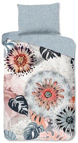 Сиво единично фланелено спално бельо 140x200 cm Ralvira – HIP