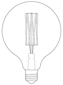 Топла LED крушка с димируема светлина E27, 6 W Gaia - tala