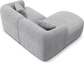 Светлосив ъглов диван от рипсено кадифе (ляв ъгъл) Campi – Cosmopolitan Design