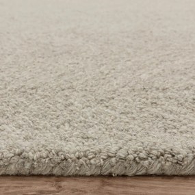 Кремав ръчно изработен килим със смес от вълна 160x230 cm Theodore Chevron – Asiatic Carpets