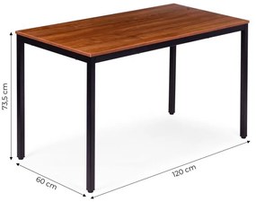 Кухненска маса кафява 120 x 60 cm - универсална маса за 4-5 души