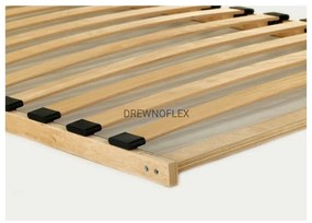 Двуетажно легло от борова дървесина 80x180 cm в естествен цвят Mila DMP - Adeko