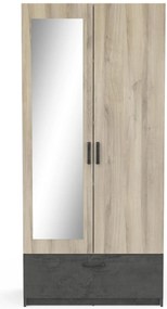 ДвукрилГардероб Coben-Oak-Gray