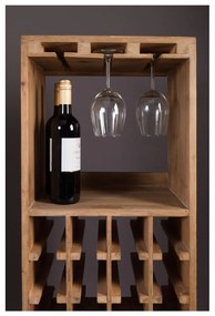 Кафяв шкаф за вино от масивна ела брой бутилки 28, 43,5x118,5 cm Claude – Dutchbone