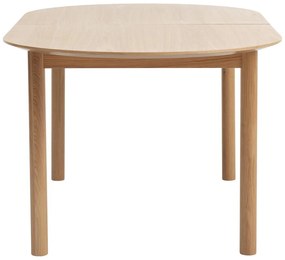 Сгъваема трапезна маса с дъбов плот в естествен цвят 100x190 cm Gallina – Unique Furniture