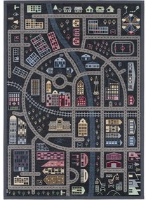 Черен двустранен детски килим , 140 x 200 cm Ülejõe - Narma