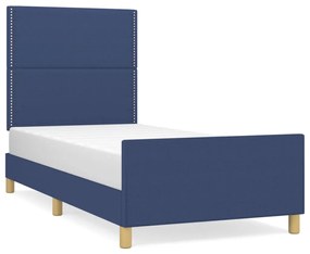 3124950 vidaXL Рамка за легло без матрак, Синьо, 90x200 см, плат