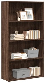857946 vidaXL Библиотека, кафяв дъб, 80x30x152 см, инженерно дърво