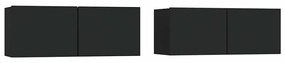 804536 vidaXL ТB шкафове, 2 бр, черни, 80x30x30 см, инженерно дърво