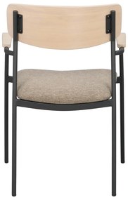 Трапезни столове в бежов и естествен цвят в комплект от 2 бр. Maymont – Rowico