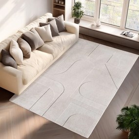 Кремав килим подходящ за пране 200x290 cm Pompei 1614 – Ayyildiz Carpets