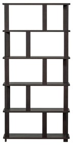 Тъмнокафява библиотека от масивен дъб 90x186x30 cm Riss – WOOOD