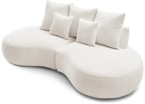 Диван от бял плат букле 260 cm Saint-Germain - Bobochic Paris