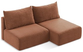 Разтегателен ъглов диван с място за съхранение в тухлен цвят (десен ъгъл) Kalena – Makamii