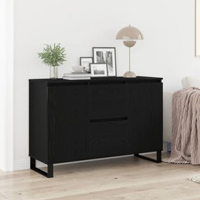 Sonata H Сайдборд Черен Дъб 104x35x70 см Инженерна Дървесина