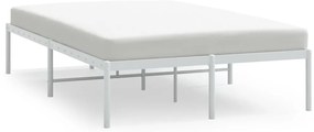 350911 vidaXL Метална рамка за легло, бяла, 120x200 см