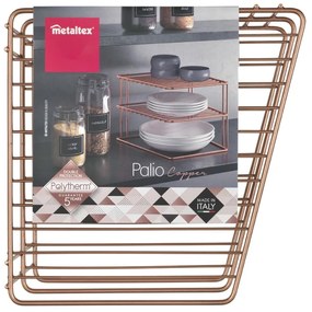 Стоманен допълнителен рафт в меден цвят 25x25 cm Palio – Metaltex