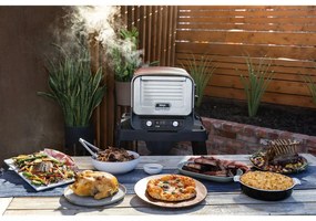 Електрическа фурна Ninja Woodfire OO101EU, 2400W, 8 програми, Таймер, LED дисплей, Автоматично изключване, Червен/Черен