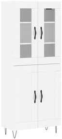 3198369 vidaXL Висок шкаф, бял, 69,5x34x180 см, инженерно дърво