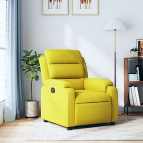 373507 vidaXL Реклайнер стол, жълт, кадифе