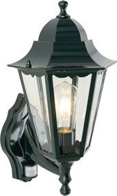 Външен стенен фенер тъмно зелен със сензор за движение IP44 - New Orleans up