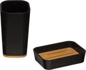 Чаша и сапунерка 5five Natureo - Черен