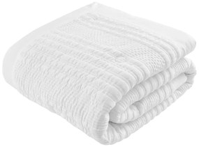 Бяла ватирана покривка за двойно легло 220x220 cm Lennon Stripe - Catherine Lansfield