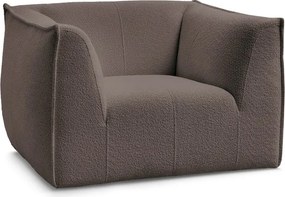 Кафяво кресло от прежда с примки от букле Giorgia – Bobochic Paris