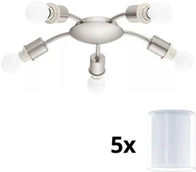 Eglo - LED таванно осветително MY CHOICE 5xE14/4W/230V хром/бяло