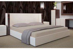 Чаршаф за легло от памучен сатен капучино Ширина: 200 см | Дължина: 220 см