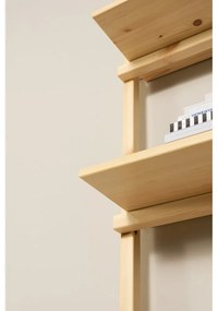 Стенна библиотека от масивен бор в естествен цвят 66x127 cm Groove – Karup Design