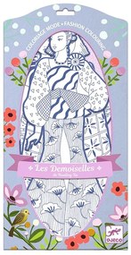 Djeco - Комплект хартиени кукли за оцветяване 32см Лаура и приятели DJ09550