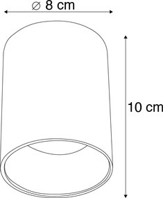Комплект от 4 модерни повърхностно монтирани прожектора бели GU10 50mm - Ronda