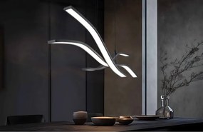 Матово черно метално LED висящо осветително тяло с дистанционно управление/затъмняващо се Spider – Trio Select