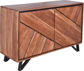 Шкафче от масивна акация в естествен цвят 120x78x40 cm Ambala – Interia Home &amp; Living