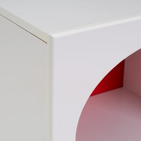 Червено-бяла библиотека 76x70 cm – Casa Selección